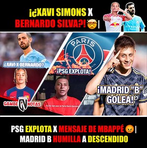 ¡¿XAVI SIMONS x BERNARDO Silva?!🤯 | PSG EXPLOTA x mensaje de MBAPPÉ😡 | MADRID B HUMILLA a DESCENDIDO #xavisimons #futbol #realmadrid | La Gambeta