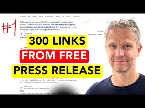 I got 300 backlinks from a free press release