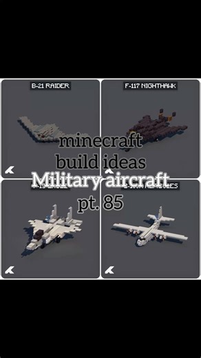 Minecraft build ideas pt. 85 Military aircraft #minecraft #foryou #fyp