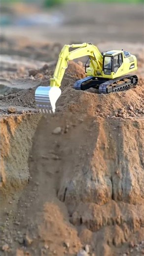 Massive Excavator at Work: Digging Through Mountains of Sand! 🚧