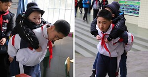 12-Year-Old Boy Has Carried His Disabled Friend To School Everyday For Six Years | FaithPot