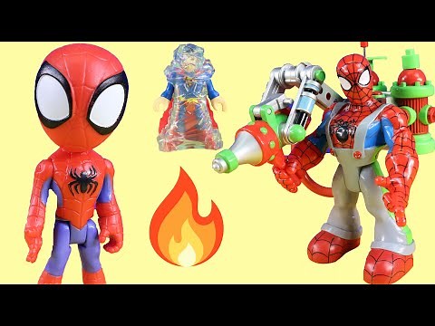 Spider-Man And Power Rangers Adventures With Batman | Just4fun290 - Playing With Toys