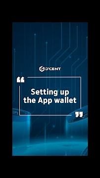 [CN sub]D'CENT Wallet: Guide - Setting up the App wallet
