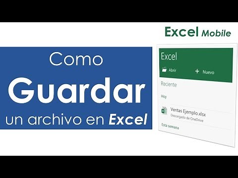 Como Guardar un Archivo en Excel Mobile
