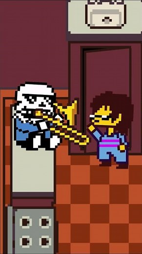 When Papyrus Isn't Home (Sprite Reanimated) #undertaleanimation #sans #frisk #spritesanimation