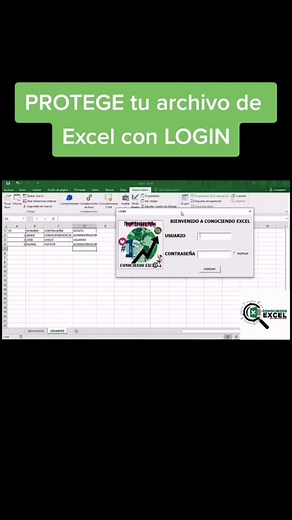 Proteja tu libro de Excel con LOGIN programado en vba. #conociendoexcel #login #excel