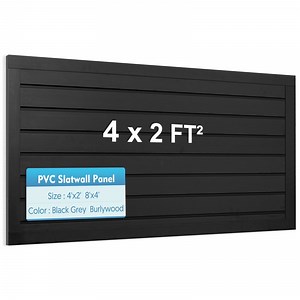 Garage Storage PVC Slatwall Panels 8 sqft Wall Panels Garage Wall Organizer Storage System 4 ft x 2ft Garage Wall Panels, 2 Pcs