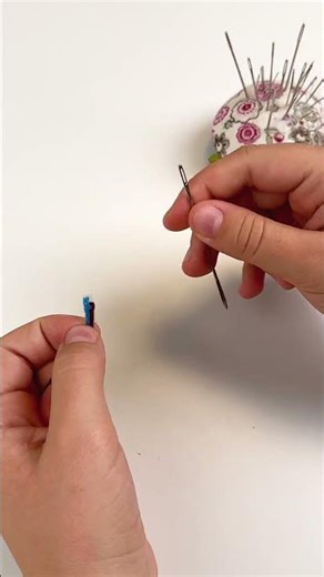 Thread a needle with multiple threads the easy way #shorts