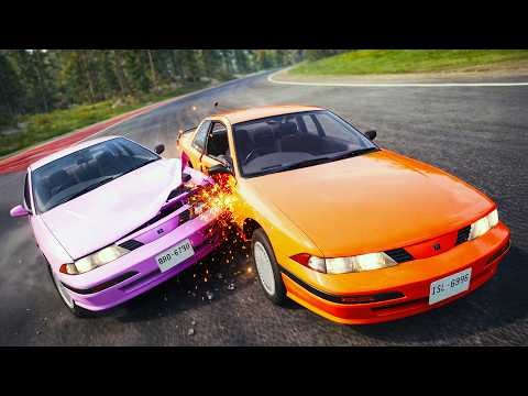 Slow Car Racing On The BEST Race Track Map I've EVER Seen! - BeamNG Drive Mods