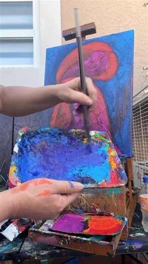 Cómo crear violeta frío #acrylicpaintingforbeginners #acriliconcanvas #arteparaprincipiantes