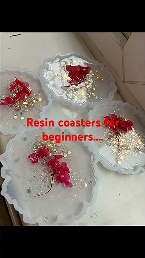 Resin coaster for beginners. It was fun 🤩#resinart #resincrafts #resinjewelry #decorationideas
