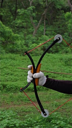 Mad Arrow Bow With Target And Slingshot #diy #craft #youtubeshorts #wood #bamboo