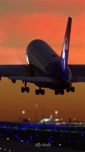 Hawaiian Airlines A380: Sunset Takeoff from Los Angeles Airport