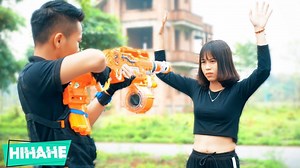 64K views · 1.2K reactions | Hihahe Nerf War Special Police Nerf Criminal escape protection Queen | Nerf War Movie | Facebook