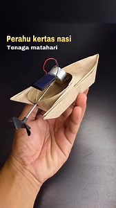 Diy creative perahu kertas tenaga matahari | Solar power rice paper boat #creative #toys #amazing #diycrafts #unik #tutorial | Gudang Kreatif