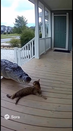 #cat #crocodile #AI | Cozy Cat Tales