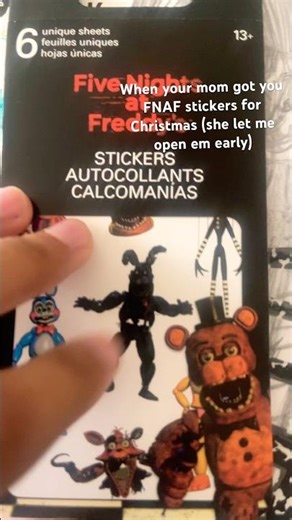 My mom got me fnaf stickers 😭 #music #rap #fnaf
