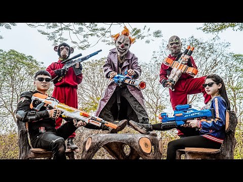 LTT Nerf Mod : S.W.A.T Nerf Guns Warriors Fight Against The Notorious Dangerous Mask Criminals!