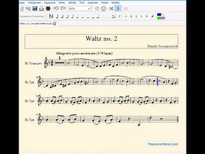 Waltz no 2 sheet music for trumpet