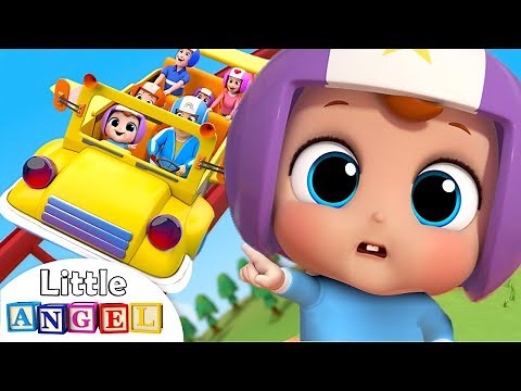 Wheels on the Bus | Rollercoaster Ride | Little Angel Nursery Rhyme