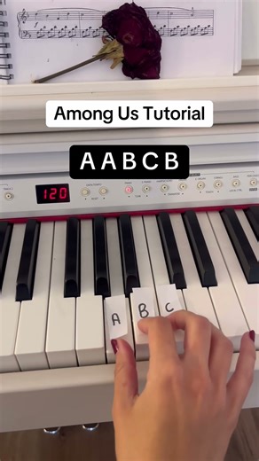 Among Us Piano Tutorial (Fake)