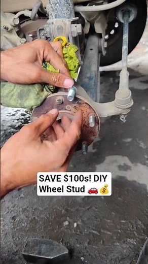 How to Replace Wheel Stud Without Special Tools! 🔧 #Shorts #CarRepair