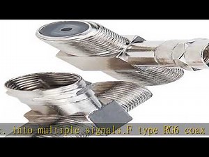 Coaxial Cable Splitter, TV Splitter 2 in 1 Out 2-Pack F Type RG6 Male to 2 F Female 3 Way Cable Spl