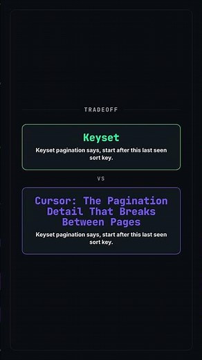 Keyset vs Cursor: The Pagination Detail That Breaks Between Pages #coding #computerscience #backend