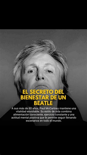 Angye Rubio | A sus más de 83 años, Paul McCartney sigue demostrando demostrando que la energia y la creatividad no tienen edad. Su secreta no está... | Instagram