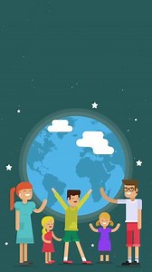 International Family Day Animation with Happy Parents and Kids Around the Globe