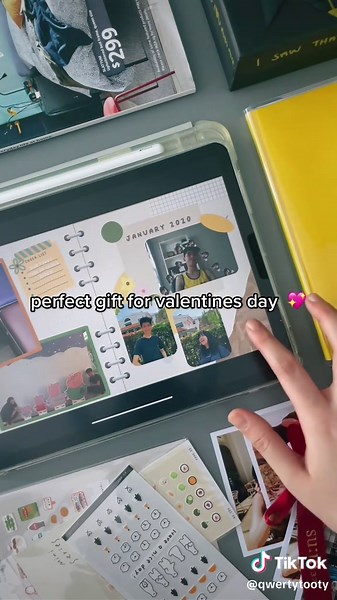 digital/virtual scrapbook with Microsoft PowerPoint #ppt #powerpoint #valentinesday2022 #handmadegifts