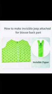 Perfect Blouse Back with Invisible Zip #blouse#invisiblezipper#zipper #blousetrends