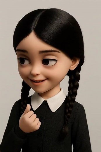 Smiling Wednesday Addams