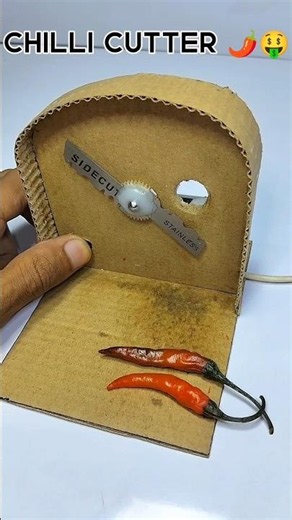 Build Your Own Chilli Cutter Machine at Home.🔥DC Motor Project!”#shorts #diy #science #school #how