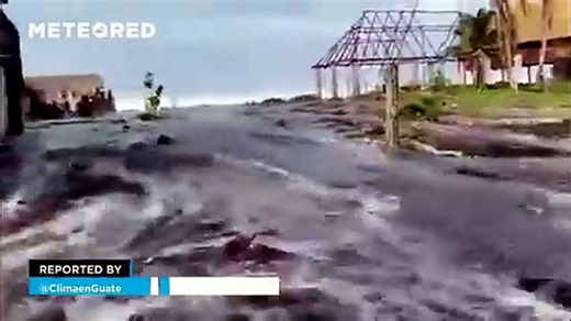 Tropical Storm Cristina causes a sudden storm surge on Guatemala's Pacific coast