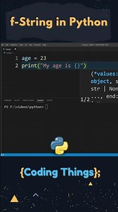 What is f-string or formatted String in python ? Python Interview Question | #shorts