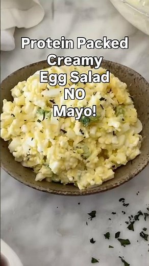 NO MAYO! Creamy Protein Packed Egg Salad