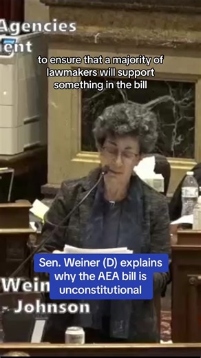 11 reactions | Sen. Janice Weiner (D) explained why the AEA bill goes against the Iowa Constitution in forcing lawmakers to debate raising teacher pay and setting school funding with overhauling the AEA system. Read more here: https://iowastartingline.com/2024/03/26/aea-bill-that-no-one-really-likes-passes-senate-heads-to-reynolds-for-signing/ | Iowa Starting Line | Facebook