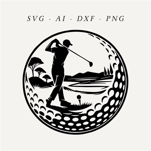 Golf Svg, Golfer Svg, Golfing Design Svg, Golf Logo, Golf Ball Svg, Golf Vector, Golf Club, SVG, PNG, Dxf, Ai, Instant Download Laser Ready - Etsy Australia