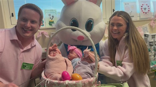 Some of the newest Austinites celebrated Easter early at St. David's