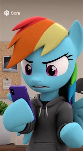 Tempest Shadowprincess on Instagram: "here's the full video of the AI generated rainbow dash being disgusted by #sora2 #ai #openai #mylittlepony #rainbowdash"