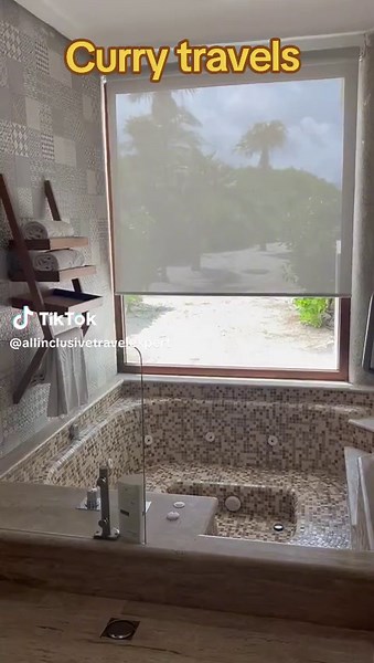 We booked this for one of our clients. They wanted a Jacuzzi and we made sure they had one of the best with views to match! #allinclusive #valentinmaya #blackexcellence #blacktravelblogger #blackexcellence #happyclient #jacuzzitime #luxurybathroom #beachview #luxurytravel