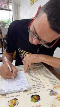 My way of learning to write Thai? Practicing with Thai menus — it actually works. #Thailand