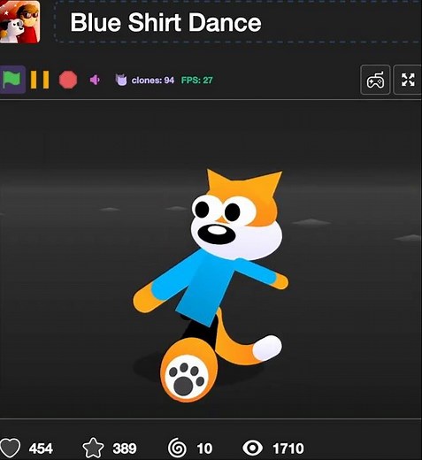 Blue Shirt Guy Dancing #scratch #shorts