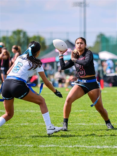 El arte de Ariana ’Morita' Herrera 🐰🏈🔥 | @Morita | #flagfootball #usaflag #badrabbits #worldchampionship #highlights