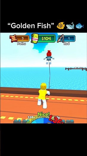 🎣 Catching the RAREST GOLDEN FISH in Roblox Fishing Simulator! 🐟 (INSANE Luck!) #roblox #newupdate