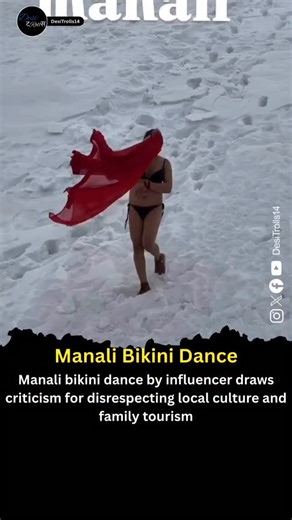 Desi Trolls14 | A video shows influencer Megha Rani dancing in a bikini on snowy streets in Manali, Himachal Pradesh. The clip was filmed in the first week... | Instagram