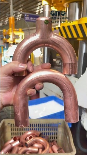 Forming A Copper Tee Y Branch Joint Pipe #hvac #plumbing
