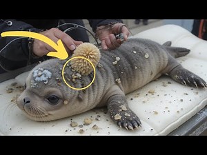 Amazing Barnacles Removal From A Baby Harp Seal - Heartwarming Rescue Story