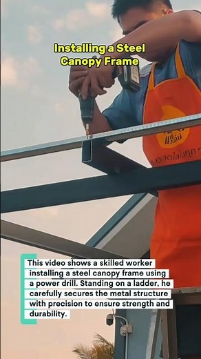 Installing a Steel Canopy Frame | Professional Outdoor Construction Work